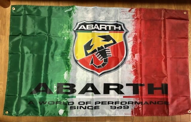 Amazon.co.jp: アバルト トリコロゴバナーフラッグ 旗 特大サイズ